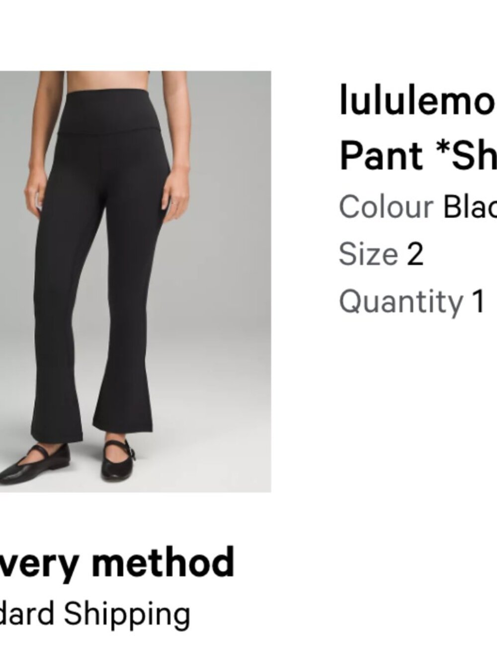 Black lululemon Align™ High-Rise Mini-Flare Pant *Short - size 2